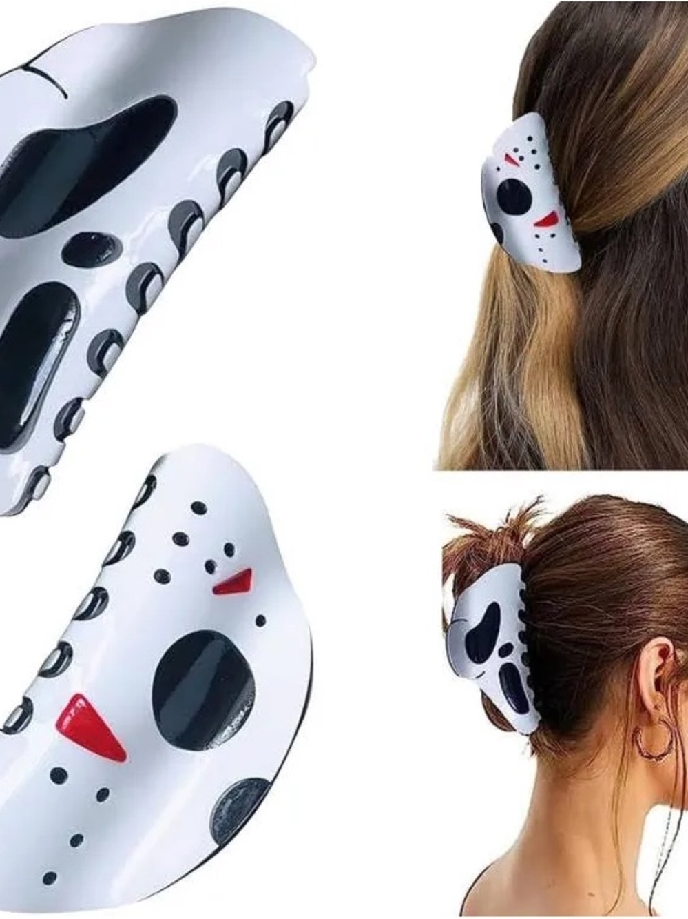 Ghost face & Jason Voorhees hair clips